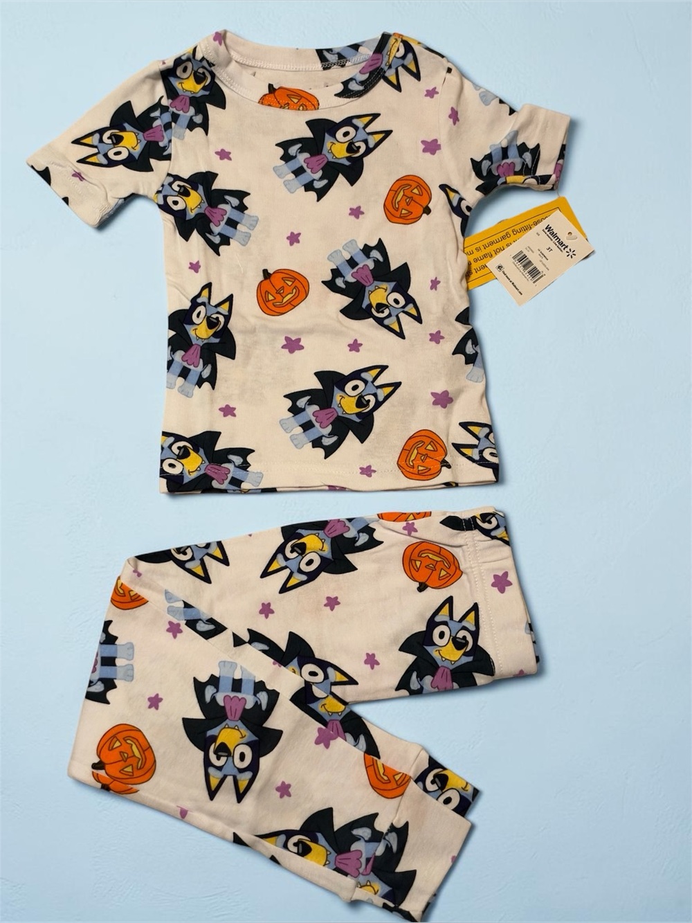 Bluey Halloween 2 piece Sleepwear • Short Sleeve Top and Pant Set size 3T